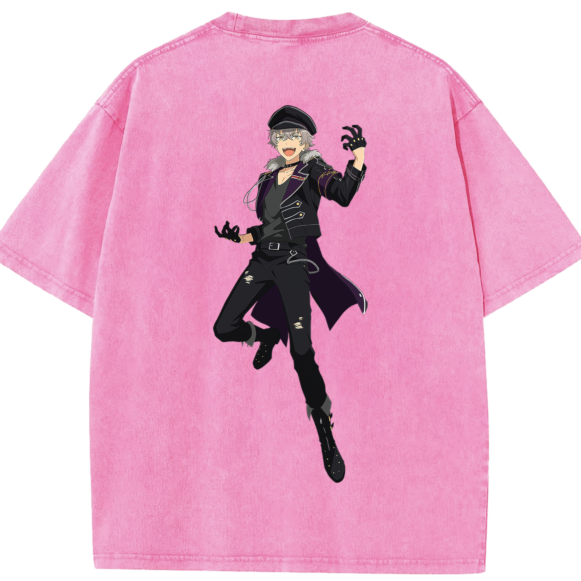 （画像用） あんさんぶるスターズ! Ensemble Stars 綿100% ヴィンテージ風 半袖Tシャツ（背面プリント）